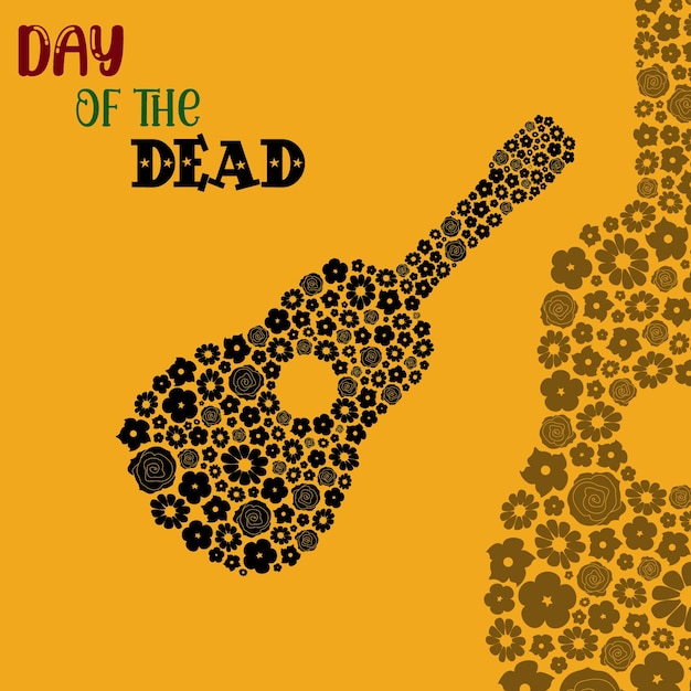 기타 꽃 Dia de Los Muertos Day of the Dead