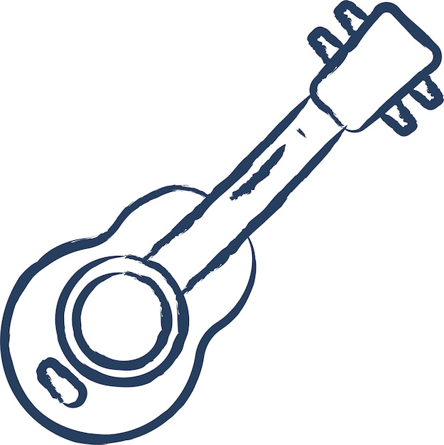 Guitar hand drawn vector illustration