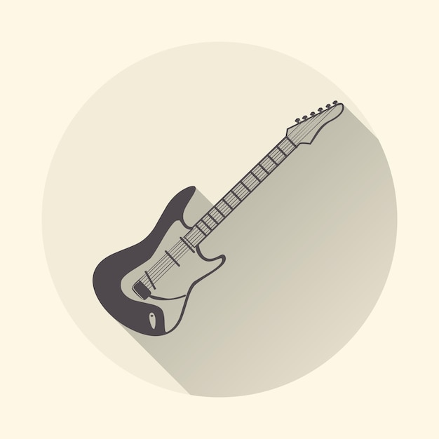 Guitar icon illustration, music pattern. creative and luxury cover