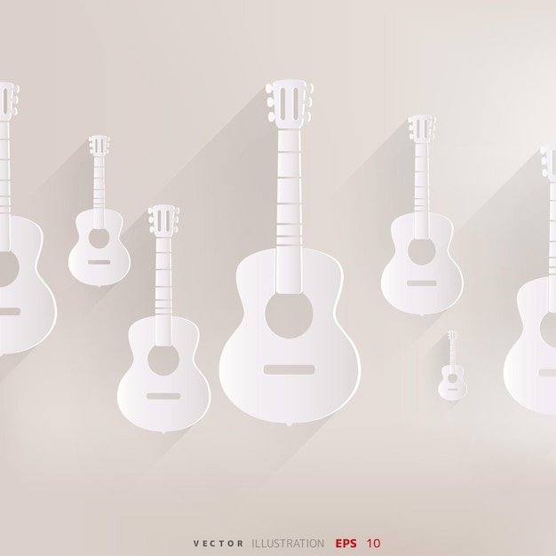 Vector guitar icon music background