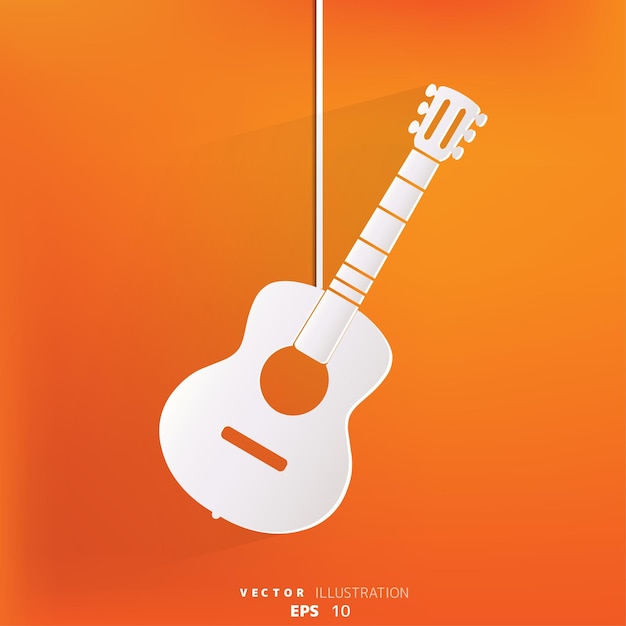 Vector guitar icon music background