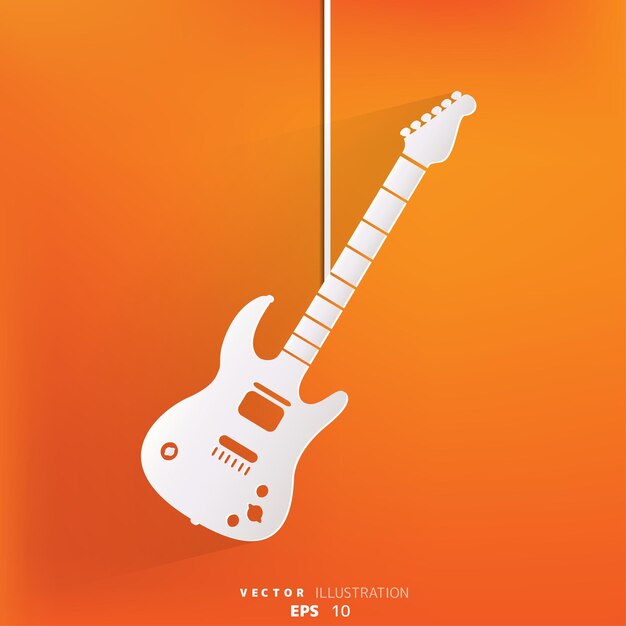 Vector guitar icon music background