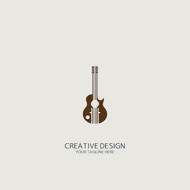 Guitar logo vector image