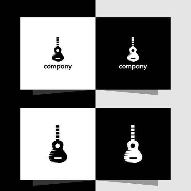 Guitar logo vector template