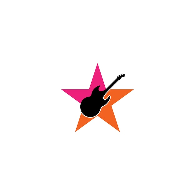 Vector guitar logo