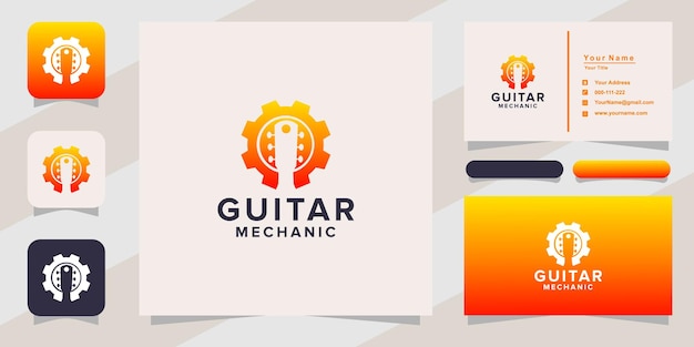 Guitar mechanic logo and business card