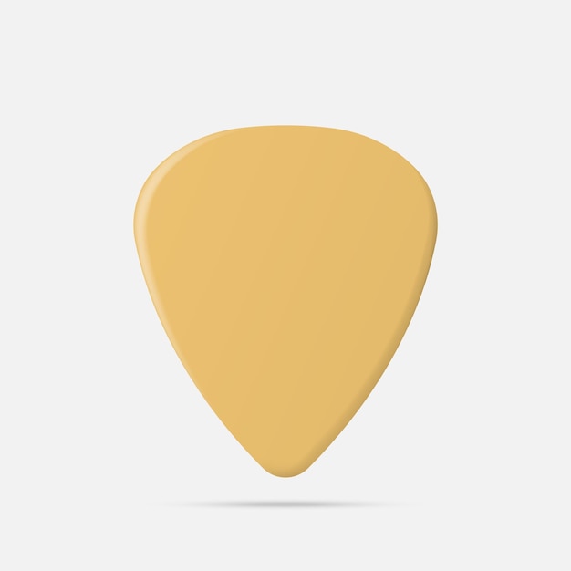 Guitar pick isolated on white background Vector illustration