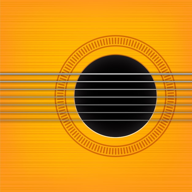 Guitar sound hole illustration. horizontal variant