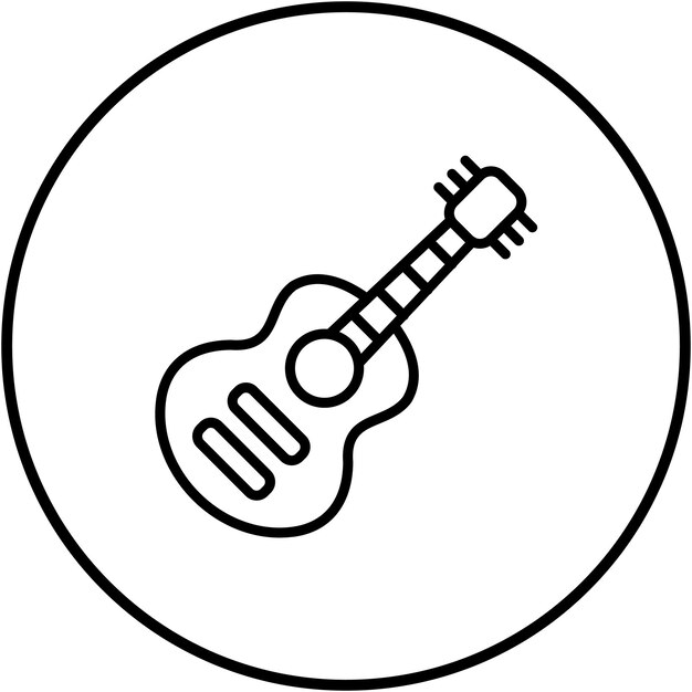 Vector guitar vector icon can be used for festa junina iconset