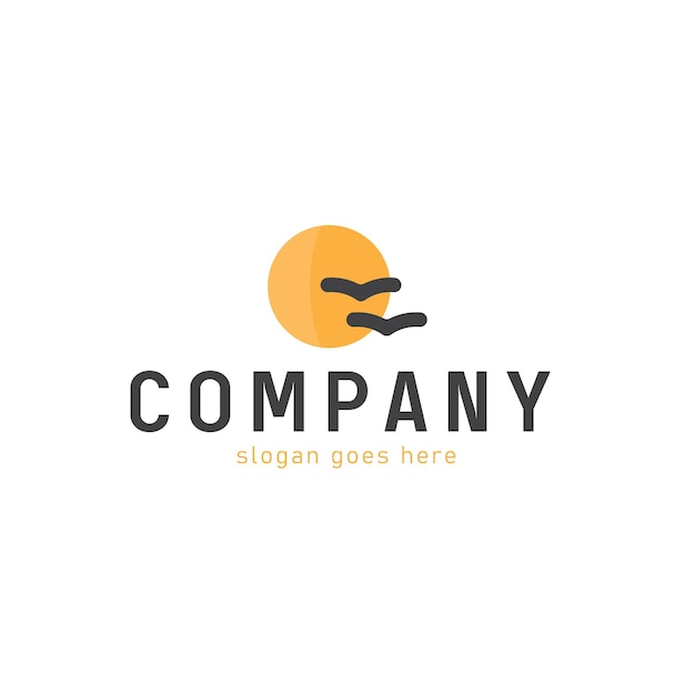 Дизайн векторного логотипа чайки