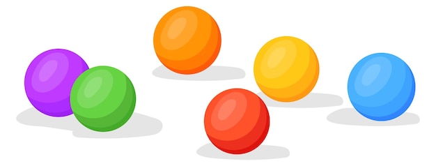 Вектор Жевательные шарики сладкие красочные конфеты мультяшный значок на белом фоне