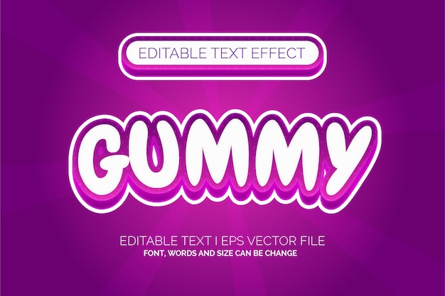 Gummy-teksteffect