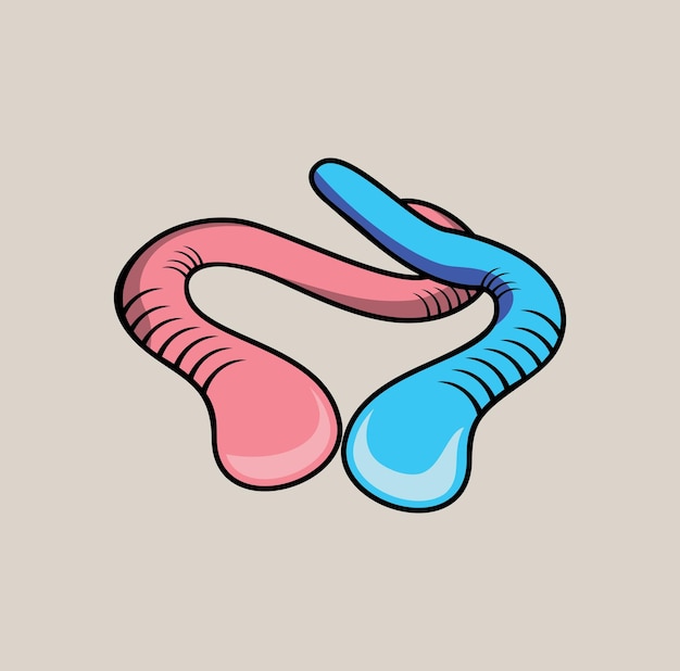 Gummy worm design illustration