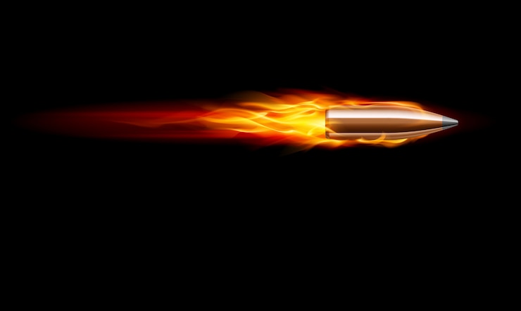 Vector gun bullet shot
