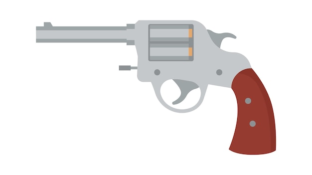 Вектор Плоский значок пистолета оружие для убийства детективный набор