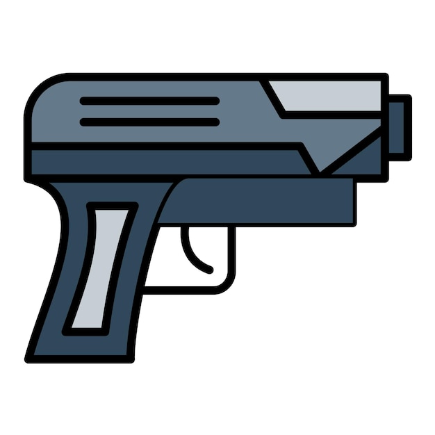 Vector gun flat illustration