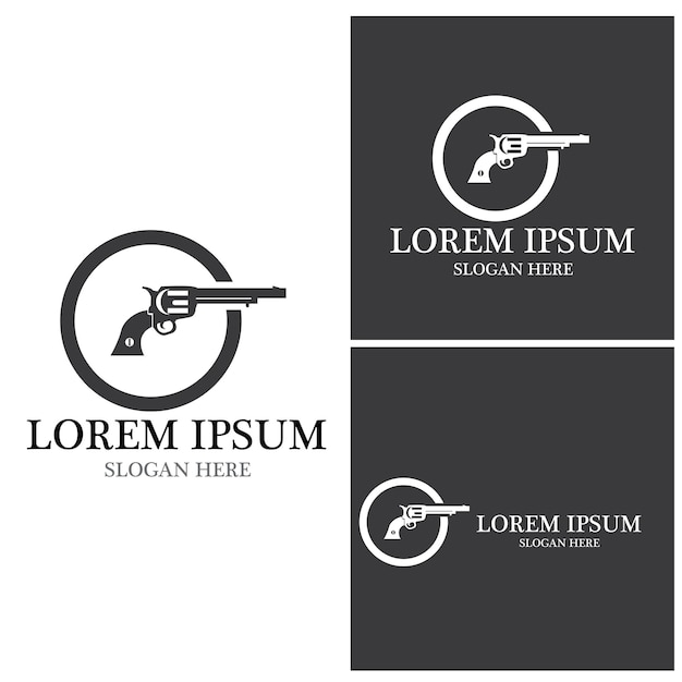 Gun icon and symbol vector template