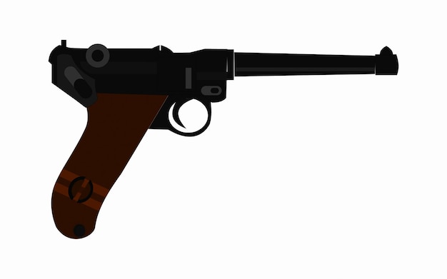Пистолет значок векторный дизайн иллюстрация