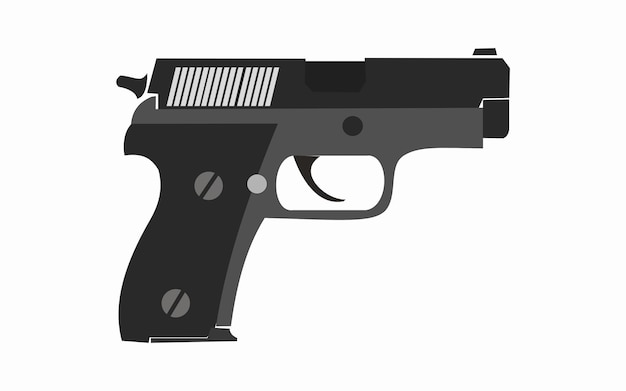 Gun icon vector illustration on the white background