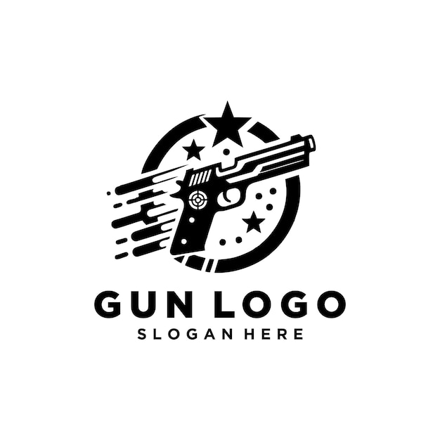 Vector gun logo design inspiration gun vector logo template