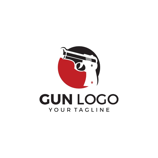 Gun Logo Template Military and Weapon Logo Design vector illustration