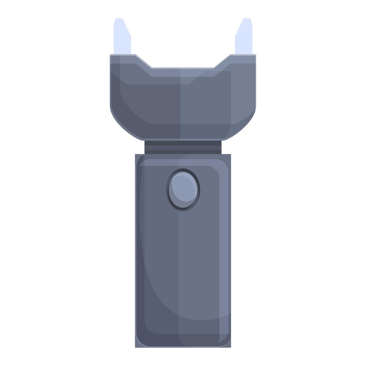 Vector gun stun icon cartoon vector police taser electric weapon