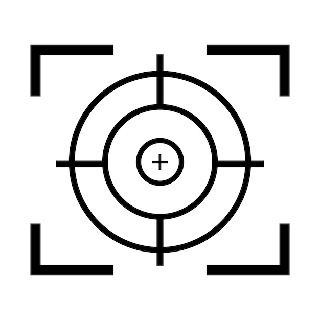 Gun target icon vector illustration template design