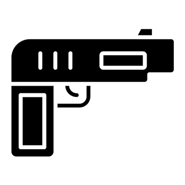 Gun Vector Illustration Style