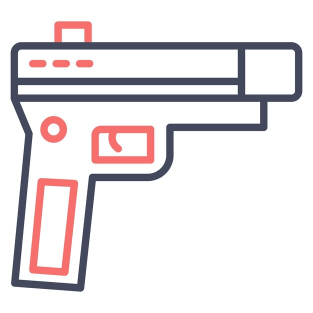 Gun Vector Illustration Style