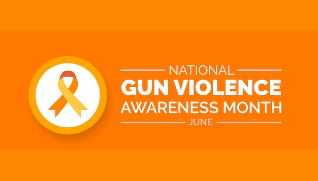 Gun violence awareness month background or banner design template celebrated in june vector illustr