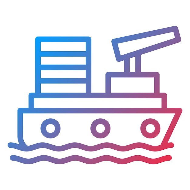 Vector gunboat icon style