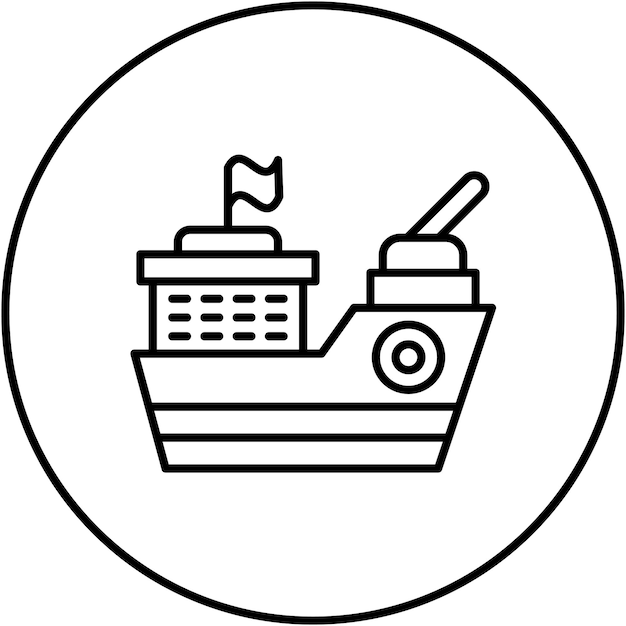 Vector gunboat icon vector image can be used for diplomacy
