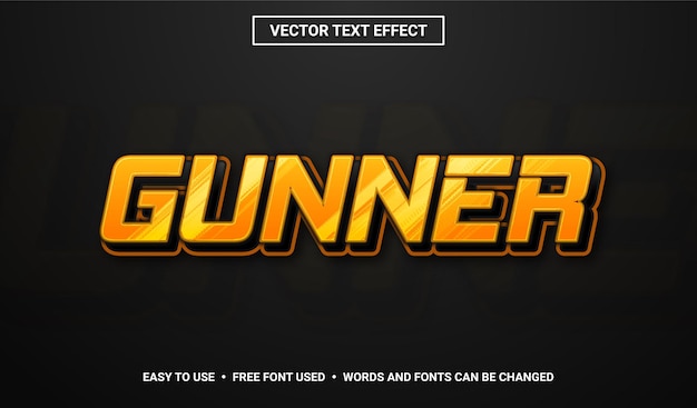 Gunner Editable Vector Text Effect