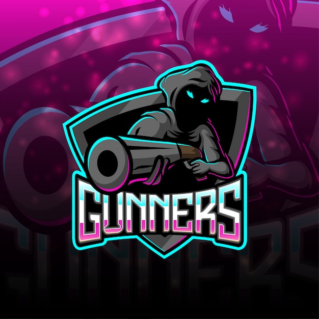 Gunners esport mascot logo design