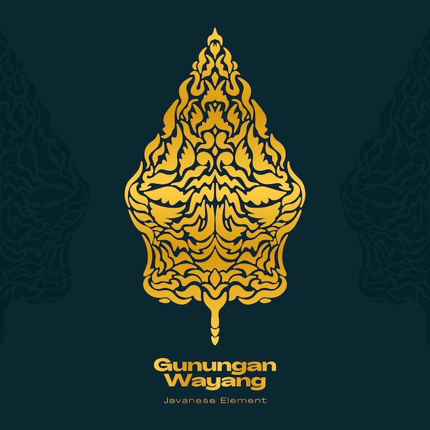 gunungan javanese culture ornament illustration