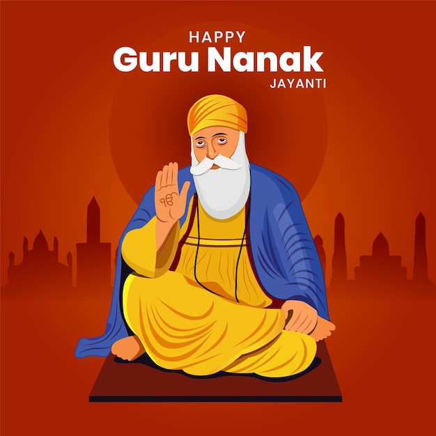 전문가 Nanak Jayanti 크리에이 티브 벡터