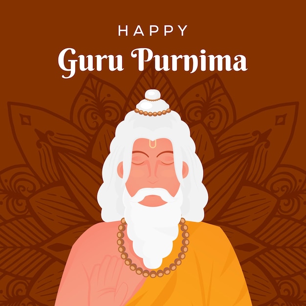 Guru purnima close-up afbeelding ontwerp