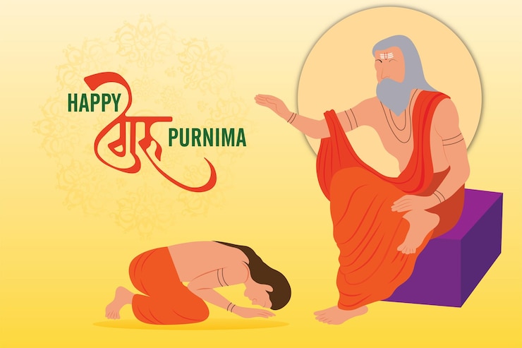 वेक्टर guru purnima