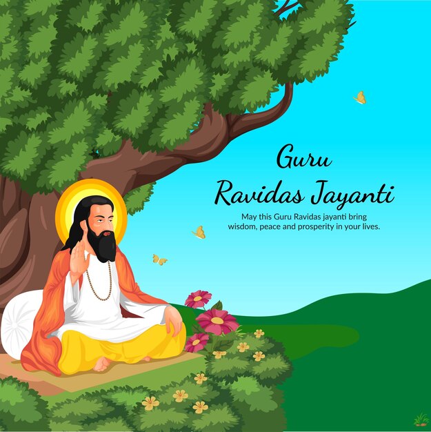 Vector guru ravidas jayanti banner design template