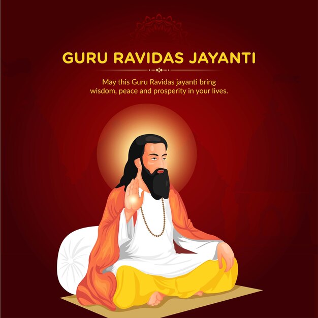 Guru Ravidas Jayanti banner ontwerpsjabloon