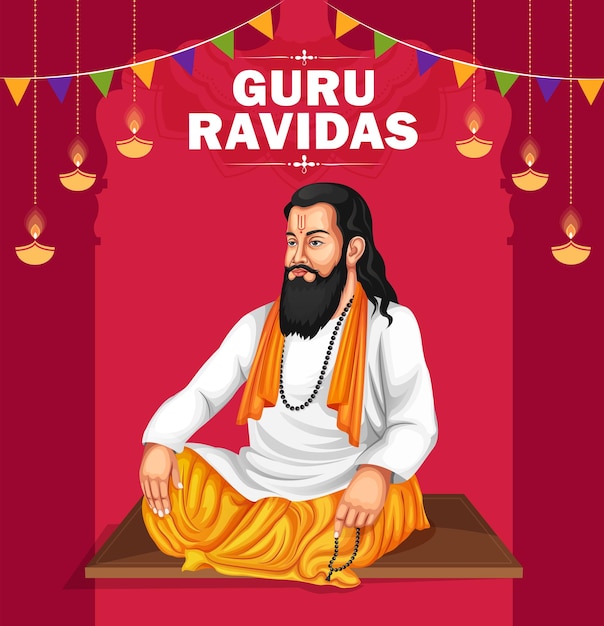 Guru Ravidas Jayanti poster ontwerp sjabloon