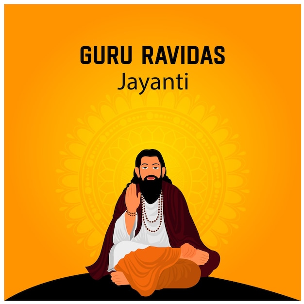 Vector guru ravidas jayanti vector illustration