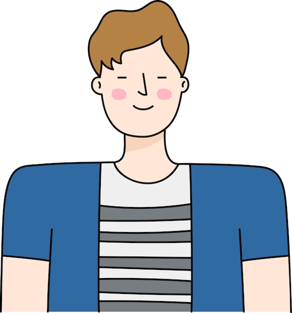 Guy Avatar-pictogram voor websitedocument posterontwerp afdruktoepassing Avatar And People concept-pictogramstijl