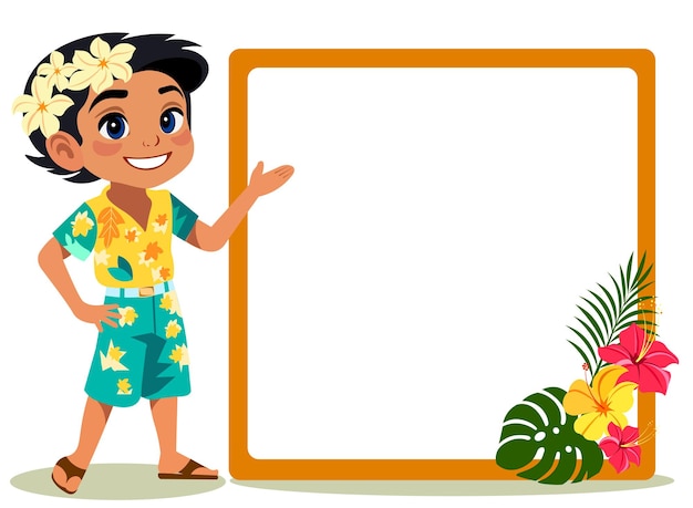 Vector guy in hawaiian shirt