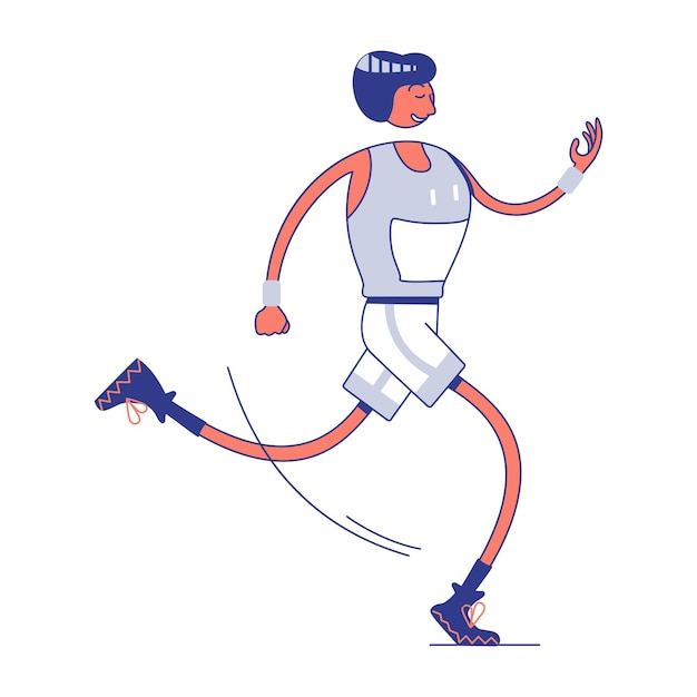 Vector guy jogging