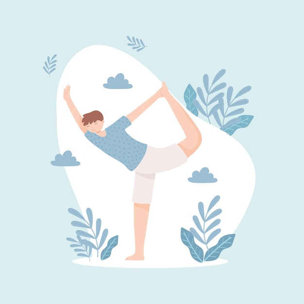 guy practicing yoga