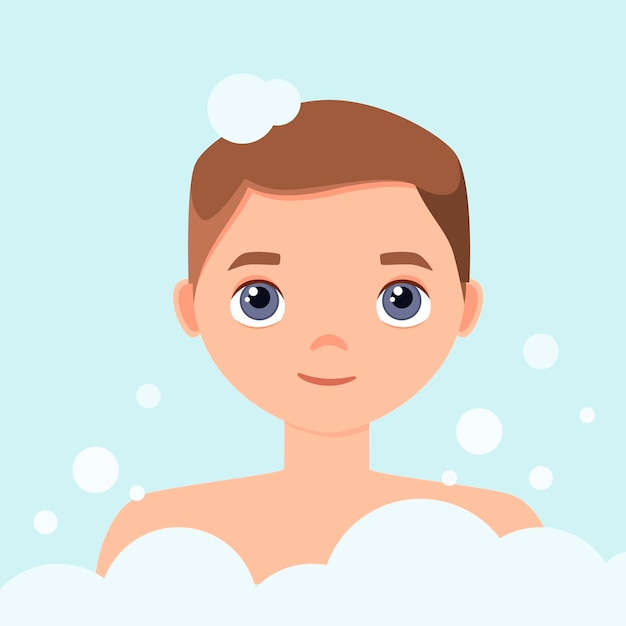 The guy in the soap suds Cartoon design