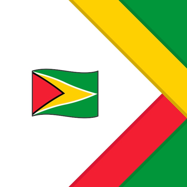 Guyana Flag Abstract Background Design Template Guyana Independence Day Banner Social Media Post Guyana Cartoon