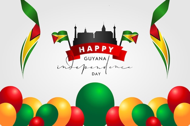 Guyana Independence Day Background Elegant Design