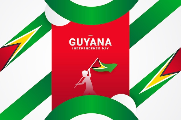 ガイアナ独立記念日の背景のエレガントなデザイン